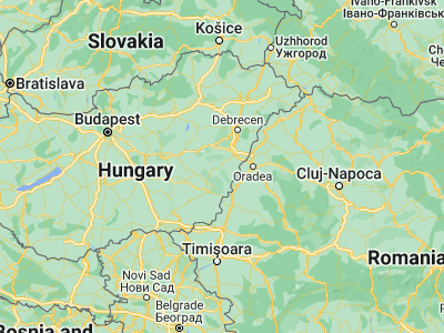 Map showing location of Csökmő (47.03333, 21.3)
