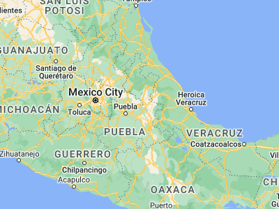 Map showing location of Cuapiaxtla (19.2968, -97.76917)