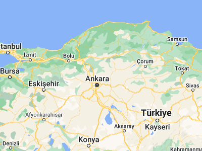 Map showing location of Çubuk (40.23861, 33.03222)