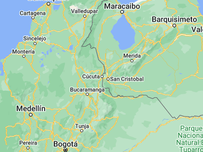 Map showing location of Cúcuta (7.89391, -72.50782)