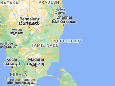 Map showing location of Cuddalore (11.75, 79.75)