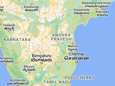 Map showing location of Cuddapah (14.46667, 78.81667)