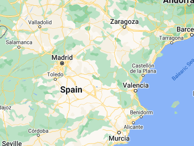 Map showing location of Cuenca (40.06667, -2.13333)