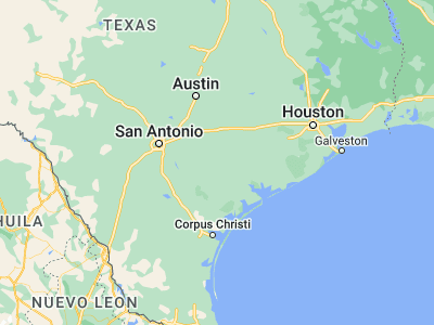 Map showing location of Cuero (29.09387, -97.28916)