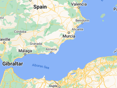Map showing location of Cuevas del Almanzora (37.29646, -1.88466)