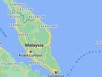 Map showing location of Cukai (4.25, 103.41667)