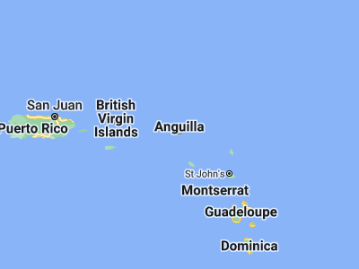 Map showing location of Cul de Sac (18.03868, -63.06542)