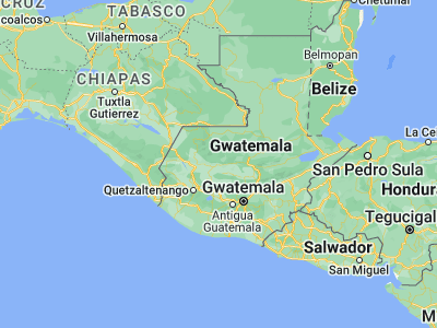 Map showing location of Cunén (15.3375, -91.02694)