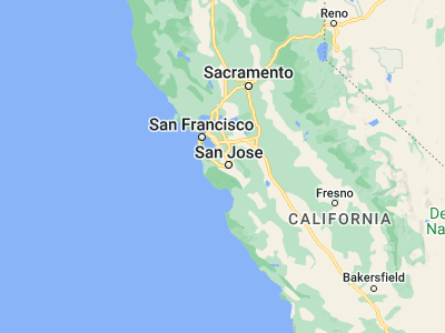 Map showing location of Cupertino (37.323, -122.03218)