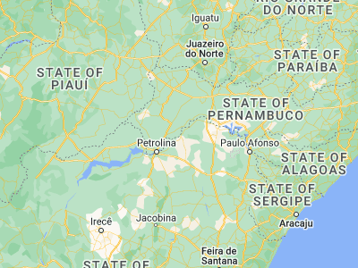 Map showing location of Curaçá (-8.99028, -39.90944)