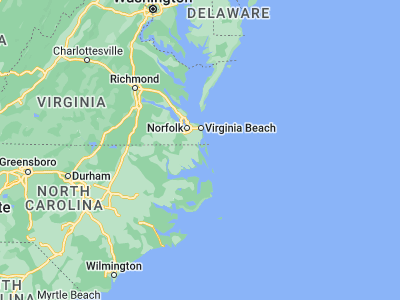 Map showing location of Currituck (36.44988, -76.01548)