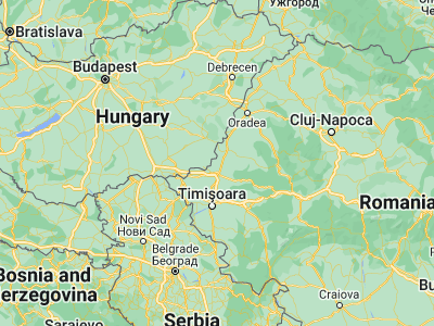 Map showing location of Curtici (46.35, 21.3)