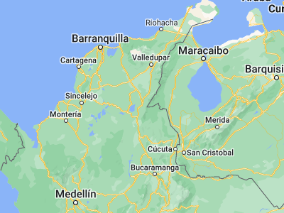 Map showing location of Curumaní (9.19992, -73.54274)