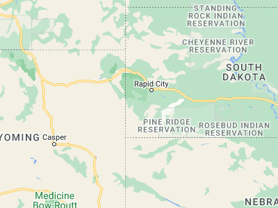 Map showing location of Custer (43.76665, -103.59881)