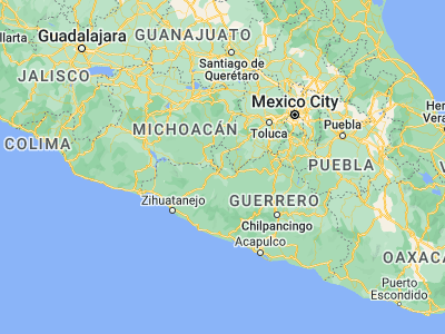 Map showing location of Cutzamalá de Pinzón (18.46667, -100.56667)