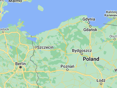 Map showing location of Czaplinek (53.55775, 16.23333)