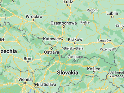 Map showing location of Czechowice-Dziedzice (49.91342, 19.00479)