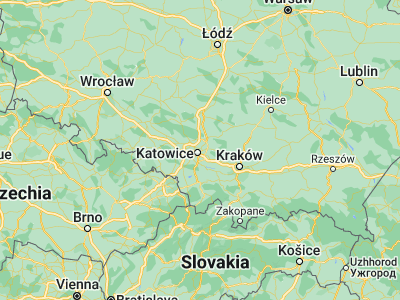 Map showing location of Czeladź (50.31542, 19.07824)