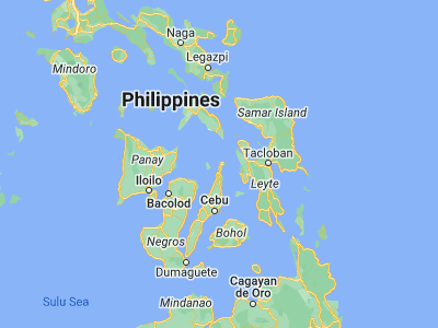 Map showing location of Daanbantayan (11.2505, 124)
