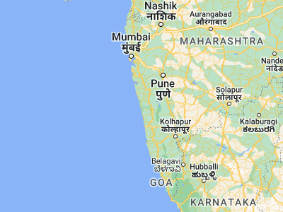 Map showing location of Dābhol (17.6, 73.16667)