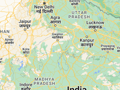 Map showing location of Dabra (25.89696, 78.32938)