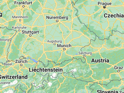 Map showing location of Dachau (48.26, 11.43402)
