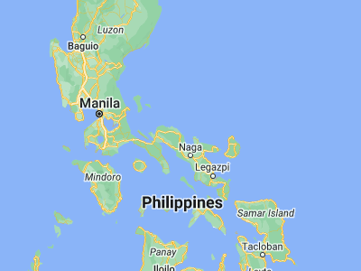 Map showing location of Daet (14.1122, 122.9553)