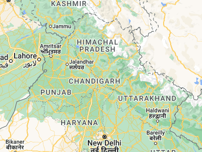 Map showing location of Dagshai (30.88427, 77.05181)