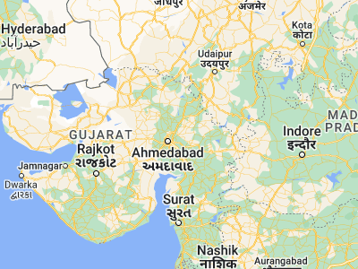 Map showing location of Dahegām (23.16667, 72.81667)
