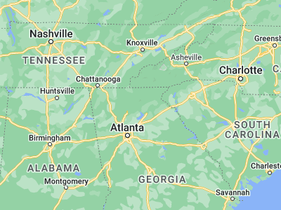 Map showing location of Dahlonega (34.53259, -83.98491)