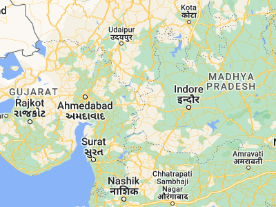 Map showing location of Dāhod (22.83333, 74.26667)