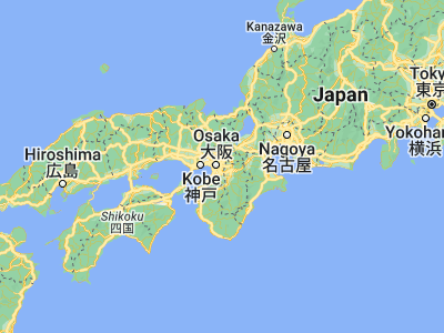 Map showing location of Daitō (34.7, 135.61667)