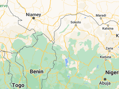 Map showing location of Dakingari (11.64511, 4.06046)