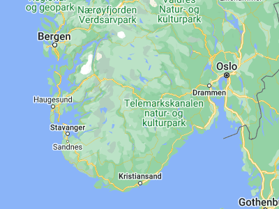 Map showing location of Dalen (59.44474, 8.01168)