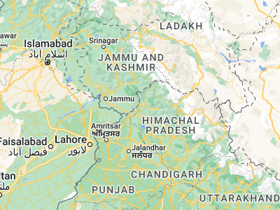 Map showing location of Dalhousie (32.55219, 75.94663)