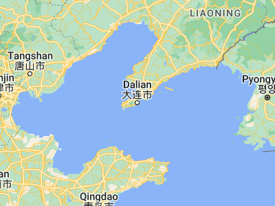 Map showing location of Dalian (38.91222, 121.60222)