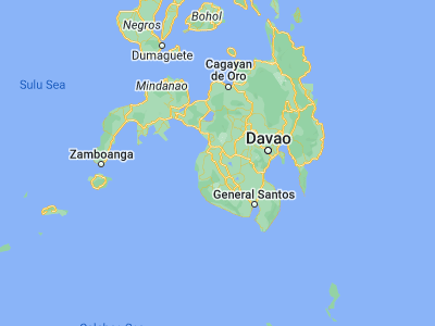 Map showing location of Dalican (6.96667, 124.4)