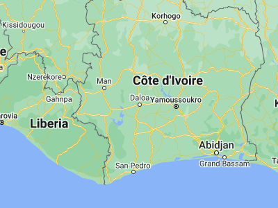 Map showing location of Daloa (6.87736, -6.45022)