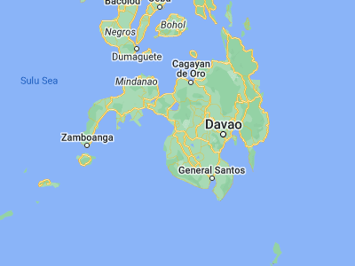 Map showing location of Dalumangcob (7.21667, 124.3)