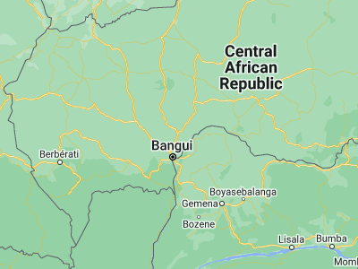 Map showing location of Damara (4.96075, 18.7035)