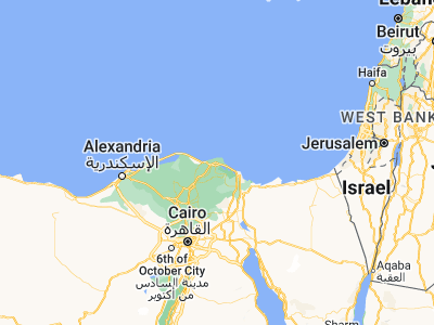 Map showing location of Damietta (31.41648, 31.81332)