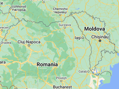 Map showing location of Dămuc (46.8, 25.9)