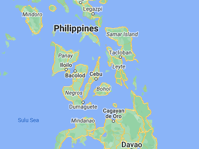 Map showing location of Danao (10.52083, 124.02722)