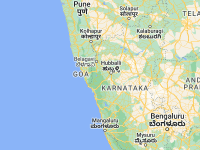 Map showing location of Dandeli (15.26667, 74.61667)