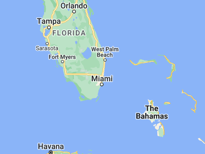 Map showing location of Dania Beach (26.05231, -80.14393)