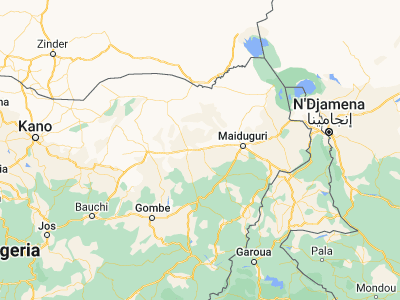 Map showing location of Dankalwa (11.7443, 12.1867)