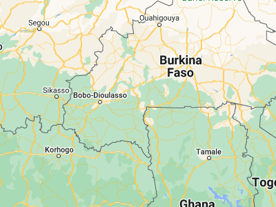 Map showing location of Dano (11.15, -3.06667)