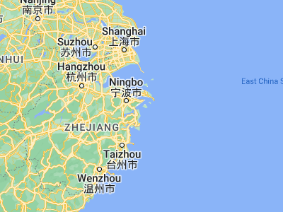 Map showing location of Daotouzui (29.74276, 122.02166)