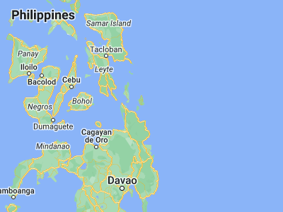 Map showing location of Dapa (9.75944, 126.05306)