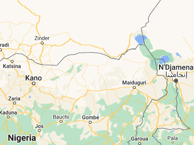 Map showing location of Dapchi (12.4904, 11.4944)